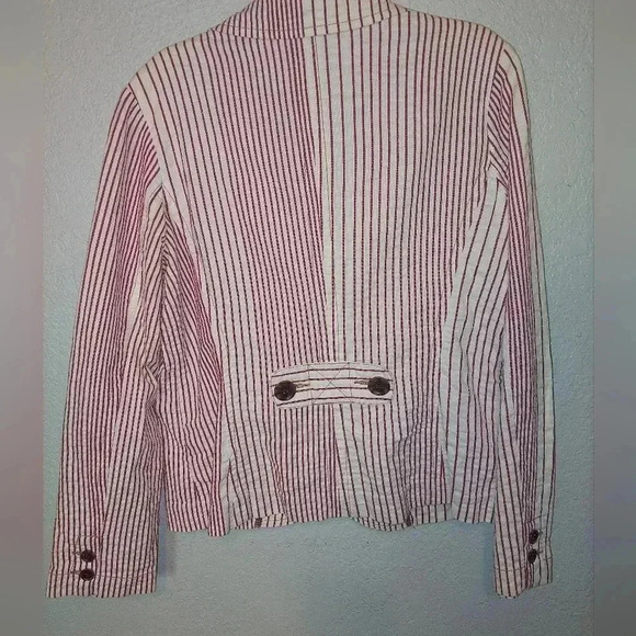 WOMEN'S CABI BRAND CANDY STRIPED 2 Button Front BLAZER JACKET 16 - Picture 2 of 12